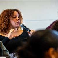 audience member asking question